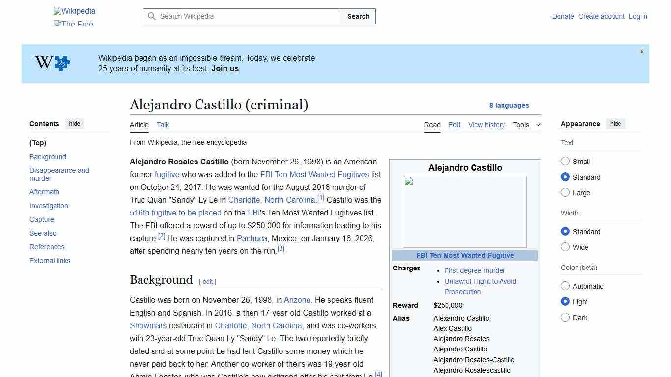 Alejandro Castillo (criminal) - Wikipedia